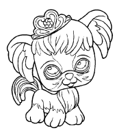 Een kleurplaat van  littlest pet shop